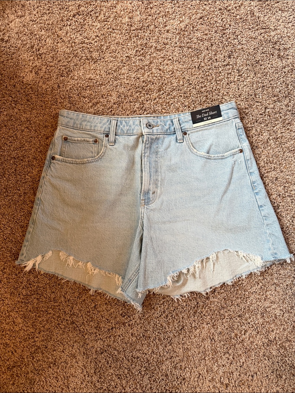 NWT Abercrombie & Fitch The Dad Short High Rise Curve Love - 14